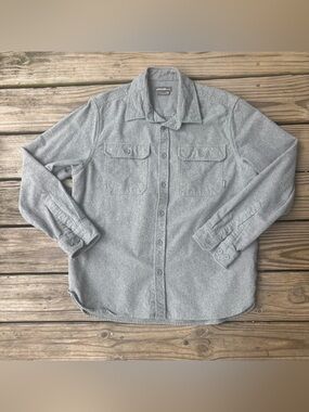 Eddie Bauer Heavyweight Grey Flannel Shirt
